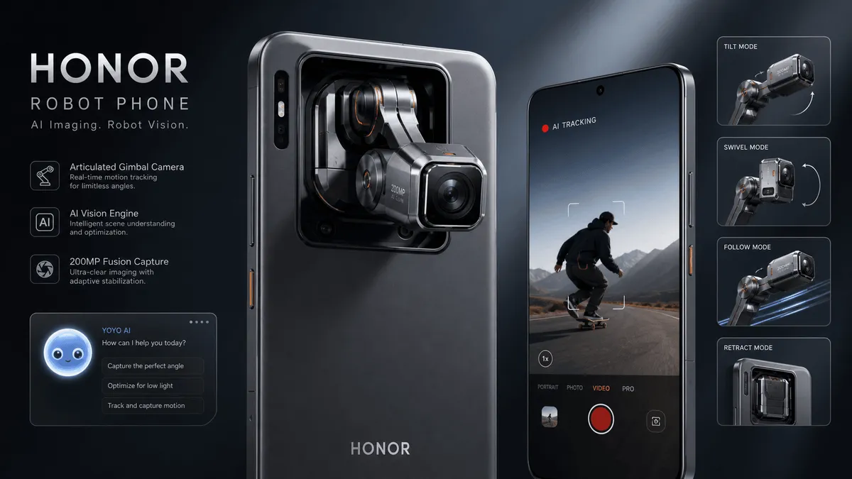 Honor Unveils World's First Robot Phone Capable of Dancing at WAIC