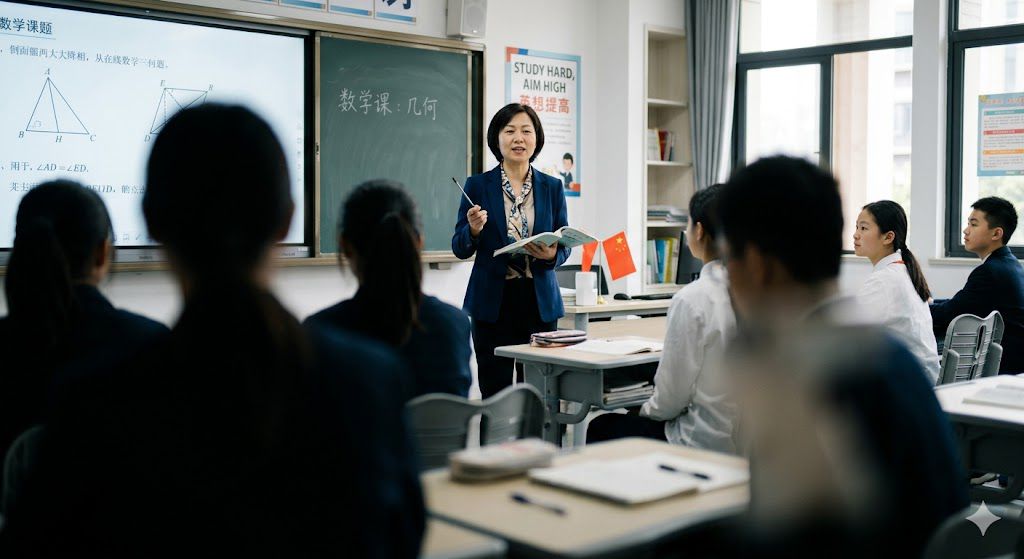 Photo of a classroom in China